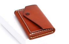 Leather Mens Card Wallet Front Pocket Wallet Small Slim Wallet Change Wallet for Men - iwalletsmen
