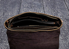 Black Coffee Leather Mens Briefcase Laptop Bag Business Bag Work Bag for Men - iwalletsmen