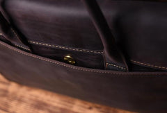 Genuine Leather Mens Cool Messenger Bag Briefcase Work Bag Business Bag for men