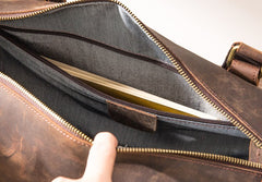 Cool Vintage Leather Mens Weekender Bag Travel Bags Shoulder Bags for men - iwalletsmen