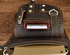 Cool Leather Utility Drop Leg Bag Belt Pouch Mens Waist Bag Shoulder Bag for Men - iwalletsmen