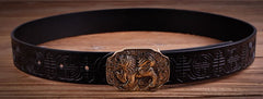 Handmade Genuine Custom Leather Mens Leather Men Brown Black Belt for Men