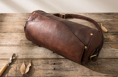 Cool Small Mens Leather Barrel Bag Messenger Bags Shoulder Bags  for Men - iwalletsmen