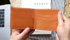 Leather Mens Small Wallet Slim Wallet Front Pocket Wallet Card Wallet for Men - iwalletsmen