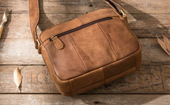 Cool Small Leather Mens Messengers Bag Shoulder Bag for Men - iwalletsmen