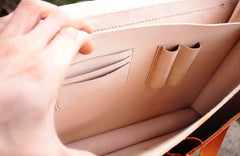 Cool Handmade Leather Mens Messenger Bag Briefcase School Bag for men - iwalletsmen