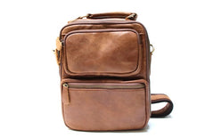 Cool Leather Mens Small Handbags Messenger Bags Shoulder Bag for men - iwalletsmen
