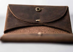 Leather Men Card Holder Wallet Change Bifold Small Wallet for Men - iwalletsmen