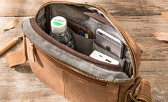 Cool Leather Mens Messenger Bags Small Shoulder Bags  for Men - iwalletsmen