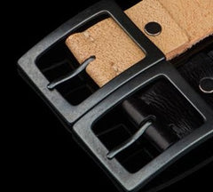 Handmade Genuine Leather Mens Belt Custom Cool Leather Men Black Belt for Men