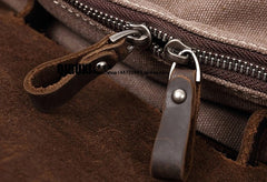 Mens Canvas Leather Backpack Canvas Travel Backpack Canvas School Backpacks for Men - iwalletsmen