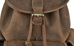 Cool Leather Mens Backpacks Travel Backpack Leather School Backpack for Men - iwalletsmen