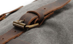 Cool Canvas Leather Mens School Backpack Laptop Backpack Canvas Travel Backpack Canvas for Men - iwalletsmen