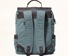 Cool Gray Canvas Travel Backpack Mens Canvas Backpack Canvas School Bag for Men - iwalletsmen