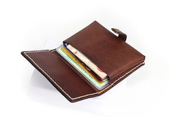 Leather Mens Small Card Wallets Front Pocket Wallet Cool Change Wallet for Men - iwalletsmen