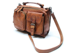 Vintage Brown Leather Mens Messenger Bag Handbag Shoulder Bag for men - iwalletsmen