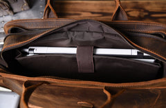 Genuine Leather Mens Cool Messenger Bag Briefcase Work Bag Business Bag for men