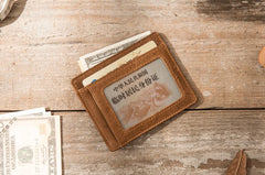 Leather Mens Slim Card Holder Front Pocket Wallets Card Wallet for Men - iwalletsmen