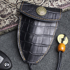 Handmade Leather Floral Mens Cool Car Key Wallet Coin Wallet Pouch Car KeyChain for Men