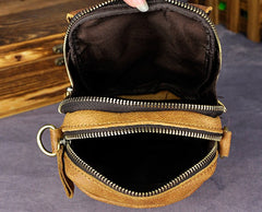 Mens Leather Small Belt Pouch Side Bag Holster Belt Case Waist Pouch for Men - iwalletsmen