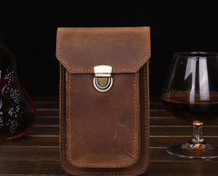 Leather Mens Cigarette Cases with Belt Loop Cell Phone Holster Belt Pouch for Men - iwalletsmen