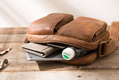 Cool Small Leather Mens Shoulder Bags Messengers Bag for Men - iwalletsmen