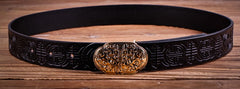 Handmade Genuine Custom Leather Mens Leather Men Brown Black Belt for Men