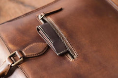 Genuine Leather Mens Cool Messenger Bag Briefcase Work Bag Business Bag for men