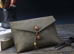 Handmade Vintage Mens Leather Clutch Wallet Cool Wristlet Wallet for Men - iwalletsmen