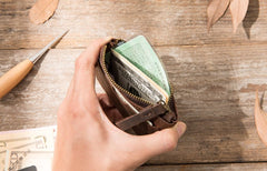 Leather Mens Card Holders Slim Front Pocket Wallet Coin Wallet for Men - iwalletsmen