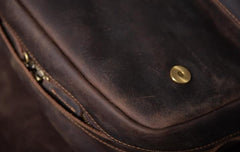 Genuine Leather Mens Cool Backpack Sling Bag Large Travel Bag Hiking Bag for men