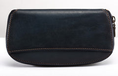 Vintage Leather Long Wallets for Men Zipper Long Wallet - iwalletsmen
