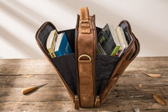 Cool Leather Brown Small Mens Messenger Bag Vintage Shoulder Bag  for Men - iwalletsmen