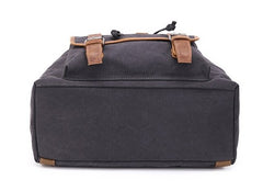 Waxed Canvas Leather Mens Backpack Canvas Travel Backpacks Canvas School Backpack for Men - iwalletsmen