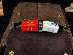 Small Leather Mens SIDE BAGs COURIER BAGs Messenger Bag Shoulder Bag for Men - iwalletsmen