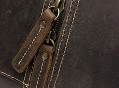 Vintage Leather Small Messenger Bag for men Shoulder Bag for men - iwalletsmen