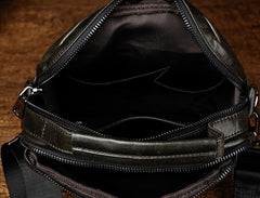 Small Leather Mens SIDE BAGs COURIER BAG Messenger Bag Shoulder Bag for Men - iwalletsmen