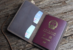 Handmade Leather Mens Cool billfold Wallet Passport Card Holder Small Card Slim Wallets for Men