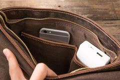 Vintage Leather Small Mens Cool Messenger Bags Small Shoulder Bag for Men - iwalletsmen