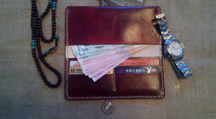Vintage Leather Bifold Mens Long Wallet Leather Long Wallets for Men - iwalletsmen