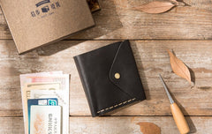 Cool Handmade Leather Mens Small Wallets Bifold Vintage billfold Wallet for Men - iwalletsmen