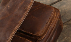 Handmade Leather Mens Cool Shoulder Bag Messenger Bag Chest Bag Bike Bag Cycling Bag for men