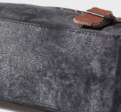 Vintage Mens Canvas Gray Cool Side Bag Messenger Bag Shoulder Bag for Men - iwalletsmen