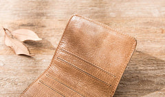 Cool Leather Mens Small Wallets Bifold Slim Front Pocket Wallet for Men - iwalletsmen