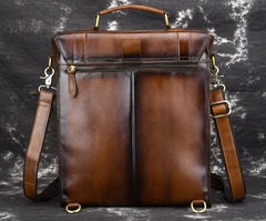 Cool Leather Mens Briefcase Messenger Bag Shoulder Bag Satchel Backpack for men - iwalletsmen