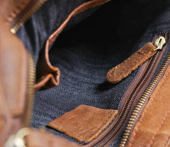 Vintage Brown Cool Leather Mens Messenger Bag Shoulder Bags for Men - iwalletsmen
