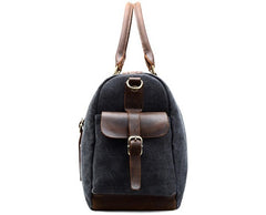 Mens Waxed Canvas Leather Large Weekender Bags Canvas Travel Bag for Men - iwalletsmen