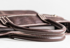 Genuine Leather Mens Briefcase Messenger Bag Laptop Bag Shoulder Bag for men - iwalletsmen