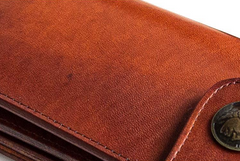 Handmade Mens Cool Leather Chain Wallet Biker Trucker Wallet with Chain for Men - iwalletsmen