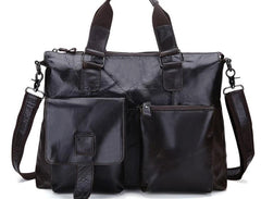 Vintage Leather Mens Briefcase Business Briefcase Cool Work Briefcase For Men - iwalletsmen